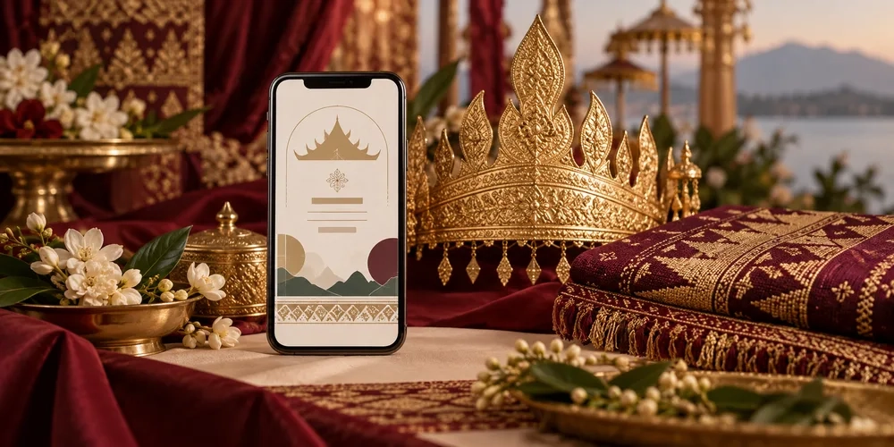 img of Inspirasi Undangan Digital Pernikahan Adat Lampung yang Elegan