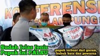 Pabrik Pupuk Palsu Jenis NPK dan KCL di Lampung Selatan di GREBEK Polisi