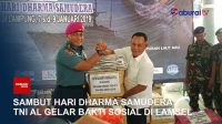 Bakti Sosial TNI AL Serahkan Bantuan Ke Pemkab Lamsel