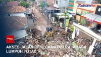 Akses Jalan Di Kecamatan Rajabasa Lumpuh Total, Pemkab Gratiskan Pengobatan Korban Ombak Besar