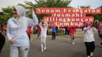 Senam Kesegaran jasmani di lingkungan Pemda Kabupaten Lampung Selatan