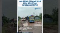 Bela Bima Yudho, Warganet Soroti Kondisi Jalan Rusak di Lampung yang Miliki APBD Tertinggi 2022