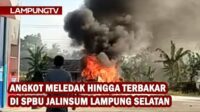 Angkot Hangus Terbakar di SPBU Jalinsum Penengahan