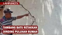 Tambang Batu Retakkan Puluhan Rumah di Lampung Selatan
