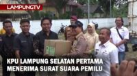 KPU Lampung Selatan Pertama Terima Surat Suara Pemilu