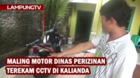 Maling Motor Dinas Perizinan Terekam CCTV di Kalianda