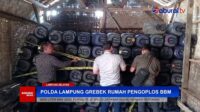 Tim Subdit 4 Kriminal Khusus Polda Lampung Grebek Rumah Pengoplos BBM  –  SaburaiNEWS