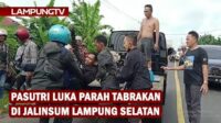 Pasutri Pemudik Tabrakan di Jalinsum Lampung Selatan